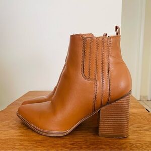 Indigo Caramel Ankle Booties